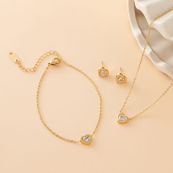Fashion INS-Style Heart Minimalist Zircon Collarbone Chain