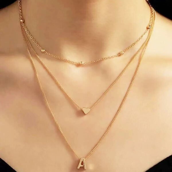 English Letter Titanium Steel Necklace - INS Style, European & American 18K Gold-Plated, Fade-Resistant Collarbone Chain