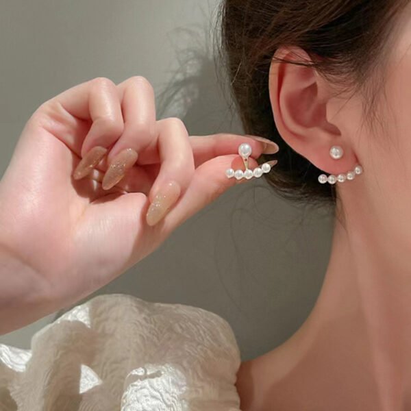 Pearl Earrings - Niche-Designed Drop Earrings with Retro Hong Kong Style