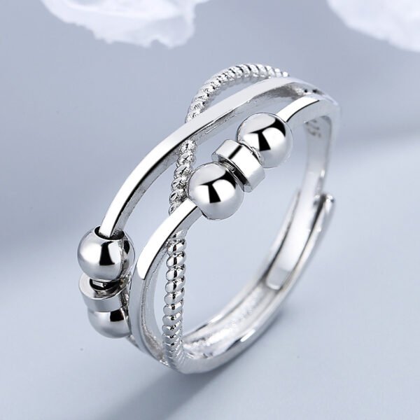 Carlisle Dynamic, Stylish, Minimalist and Unique Double-Layer Cross-Wrapped Niche Rotatable Ring for Women